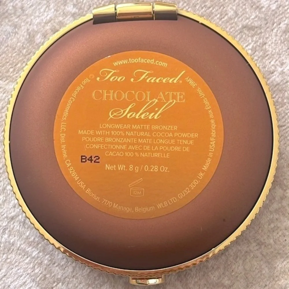 Brand New Too Faced Chocolate Soleil Matte Bronzer & Melted Matte Metallic Lip